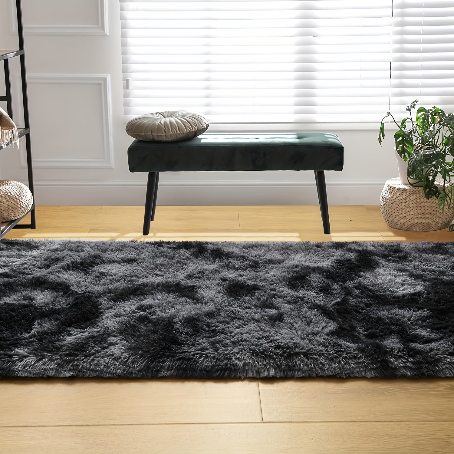 Soft Shaggy Carpet for Living Room Bedroom Hallway, Easy to Maintain