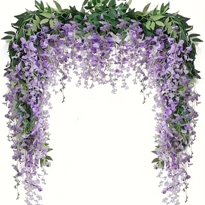 Set of 4 Wisteria Fake Flower Garlands 8.78 M for Home Decor Gardens Weddings