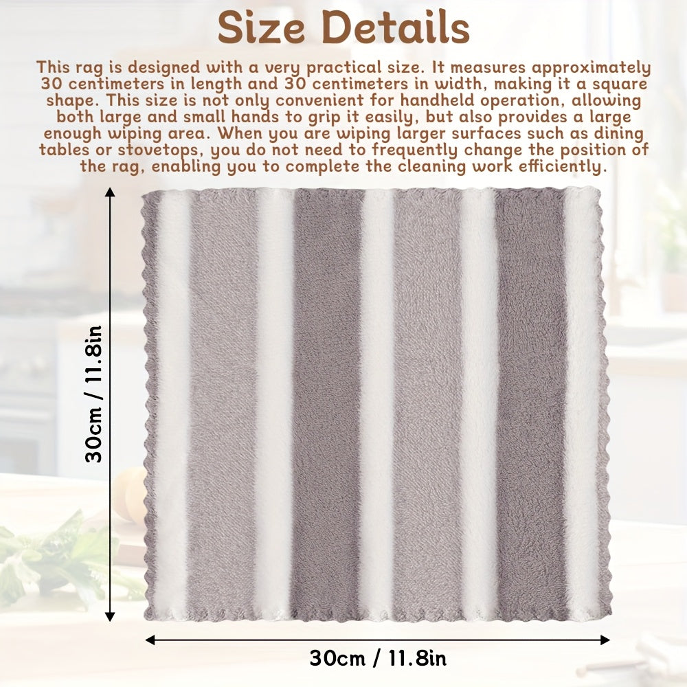 36 Pcs Coral Fleece Cleaning Cloths Kitchen Towels Dusting Cloths 30cm