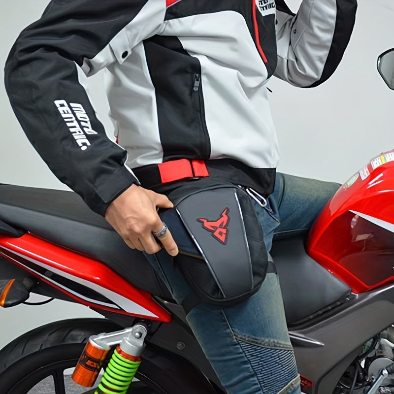 Motorcycle Leg Bag Durable Oxford Cloth Adjustable Thigh Belt Black Riding Equipment Crossbody Bag