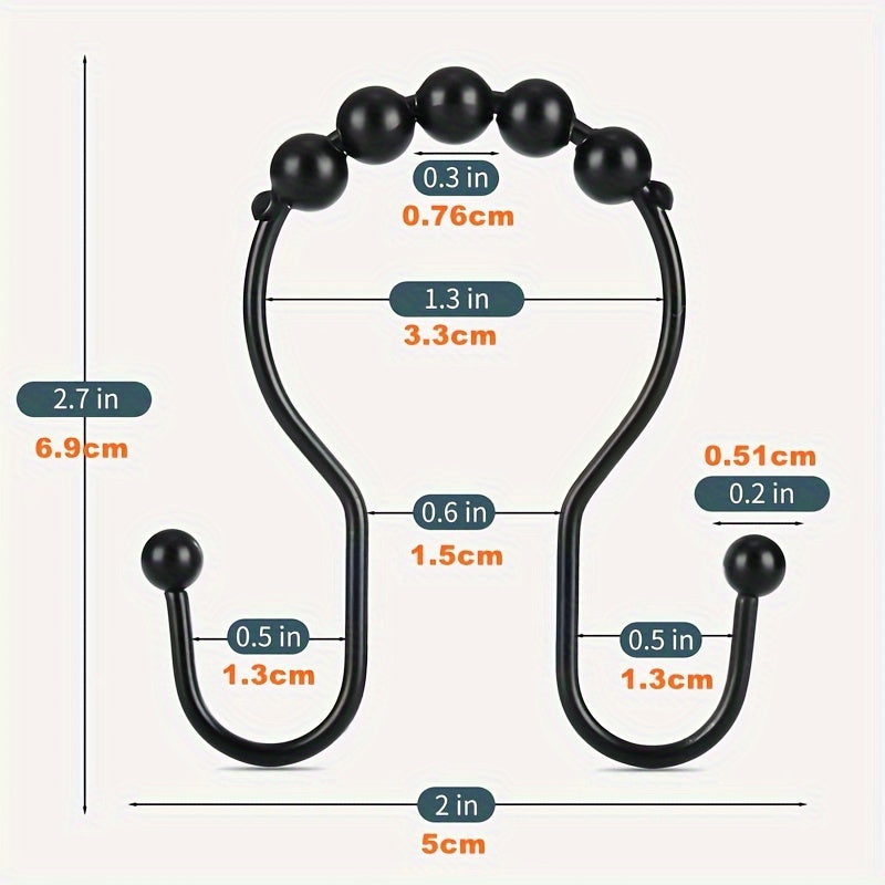 6 ta zanglamas po'latdan yasalgan dush tutqichlari to'plami, oson ochish va yopish uchun ikki marta harakatlanish dizayni, ko'pchilik tutqichlar va astar bilan mos keladi.