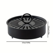 Qora temir chivinlar uchun moskita qovurish uchun qozon, qopqog' bilan, tashqi va ichki foydalanish uchun chivinlarni oldini oluvchi