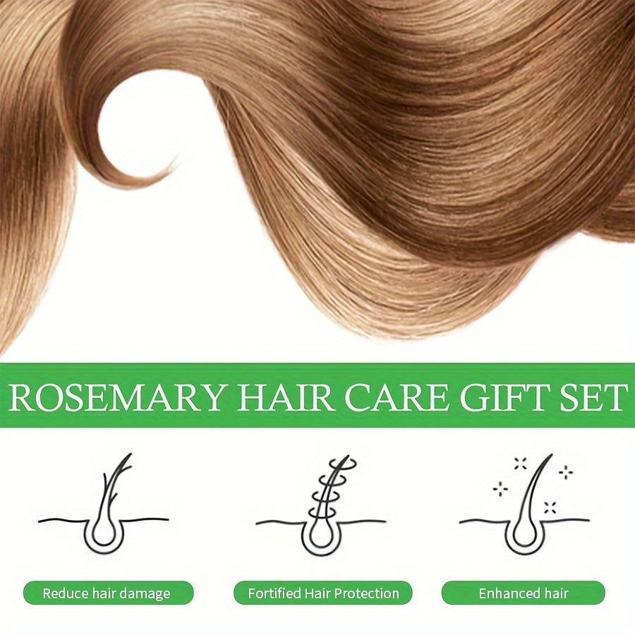 Rosemary Hair Care Set for All Hair Types Moisturizing and Strengthening