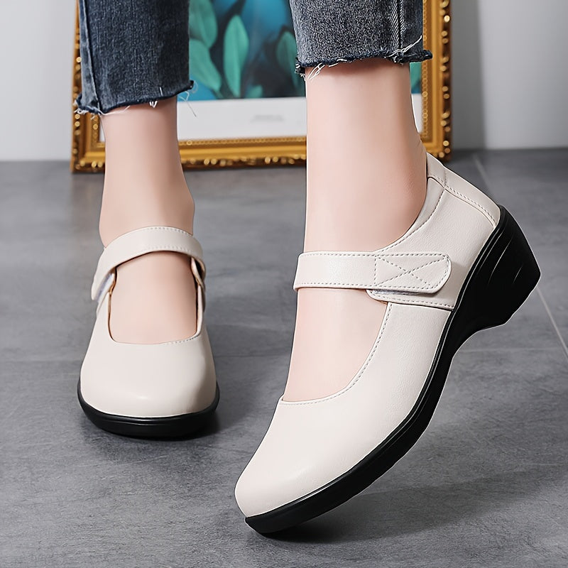 Ayollar uchun Mary Jane tufli sintetik, nafas oladigan, sirpanmaydigan, dumaloq burchakli