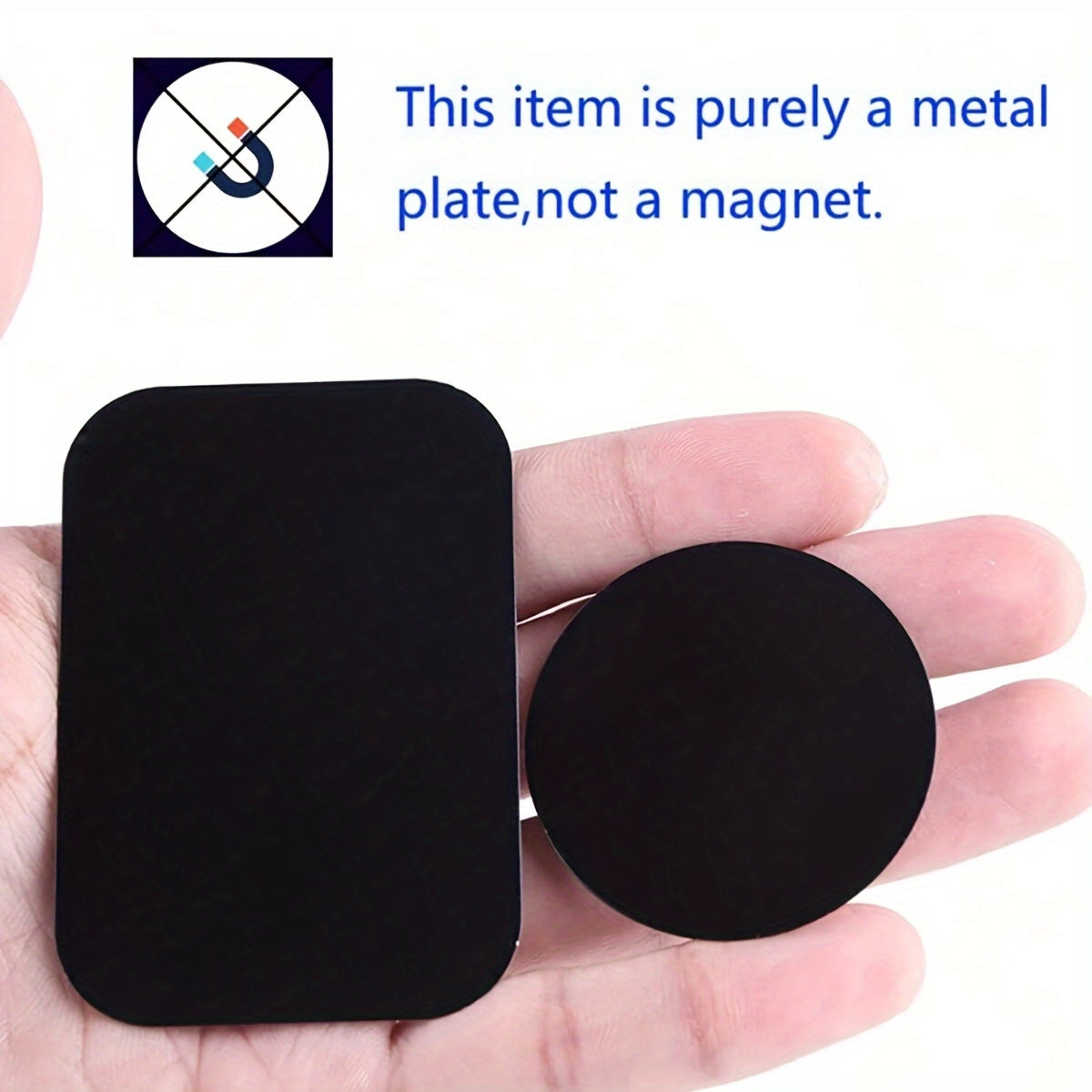 5 ta qora, kumush, temir telefon stendlari, magnitli, yutuvchi, 40mm