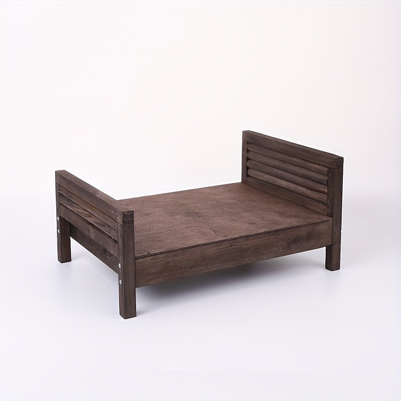 Baby Photo Props for Newborns and First Month Milestones Wooden Bedset for Children's Photos Christmas Halloween Thanksgiving