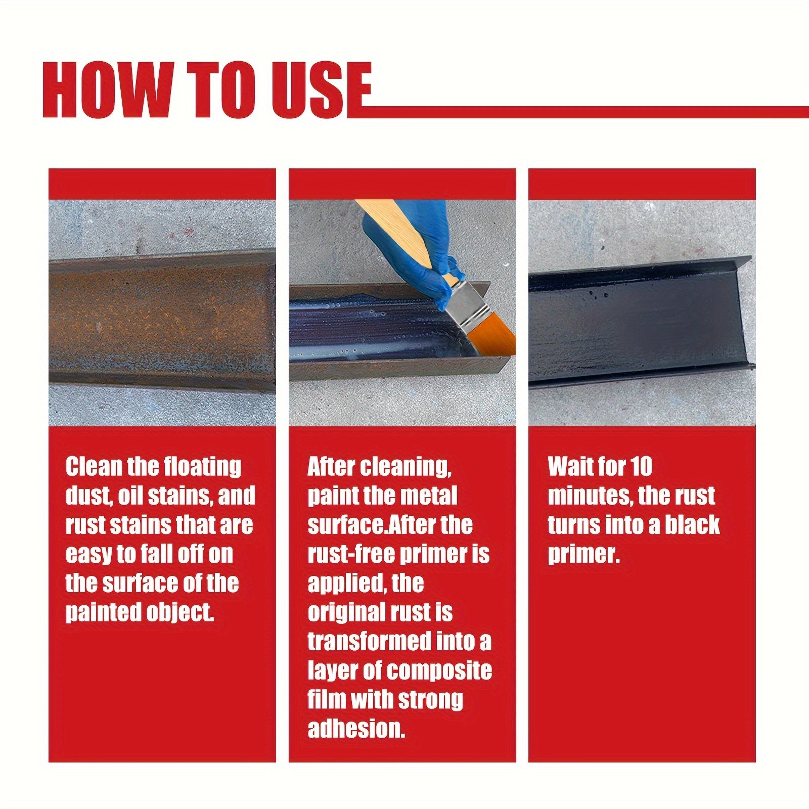 Water-Based Metallic Car Rust Proof Paint Set with Cleaning Tools