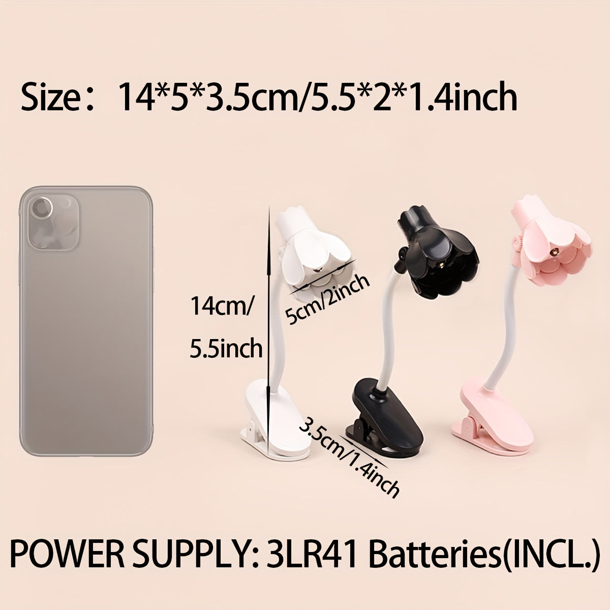 Single Petal Clip Table Lamp for Bedroom Reading and Home Decor