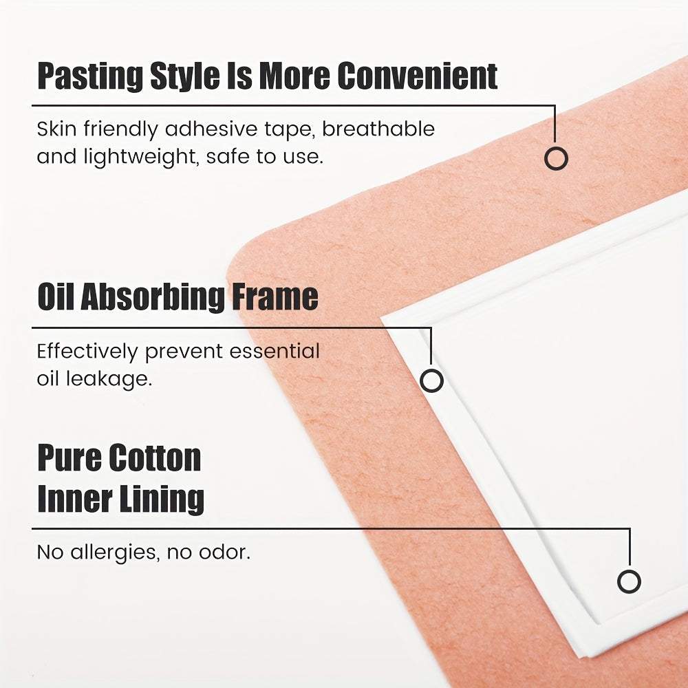 10pcs Organic Self-Adhesive Castor Oil Packs for Home Spa Treatment No Wash Leak-Proof