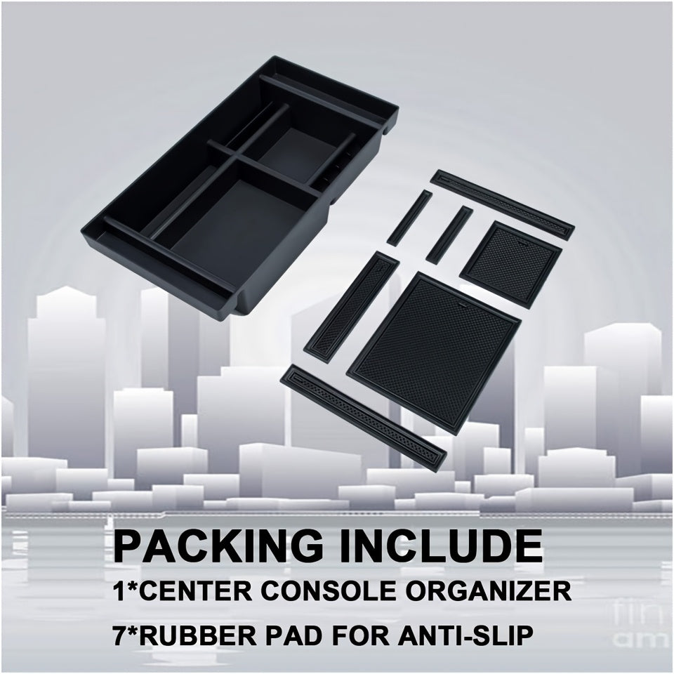 Center Console Organizer Tray for Chevy Silverado and GMC Sierra Black