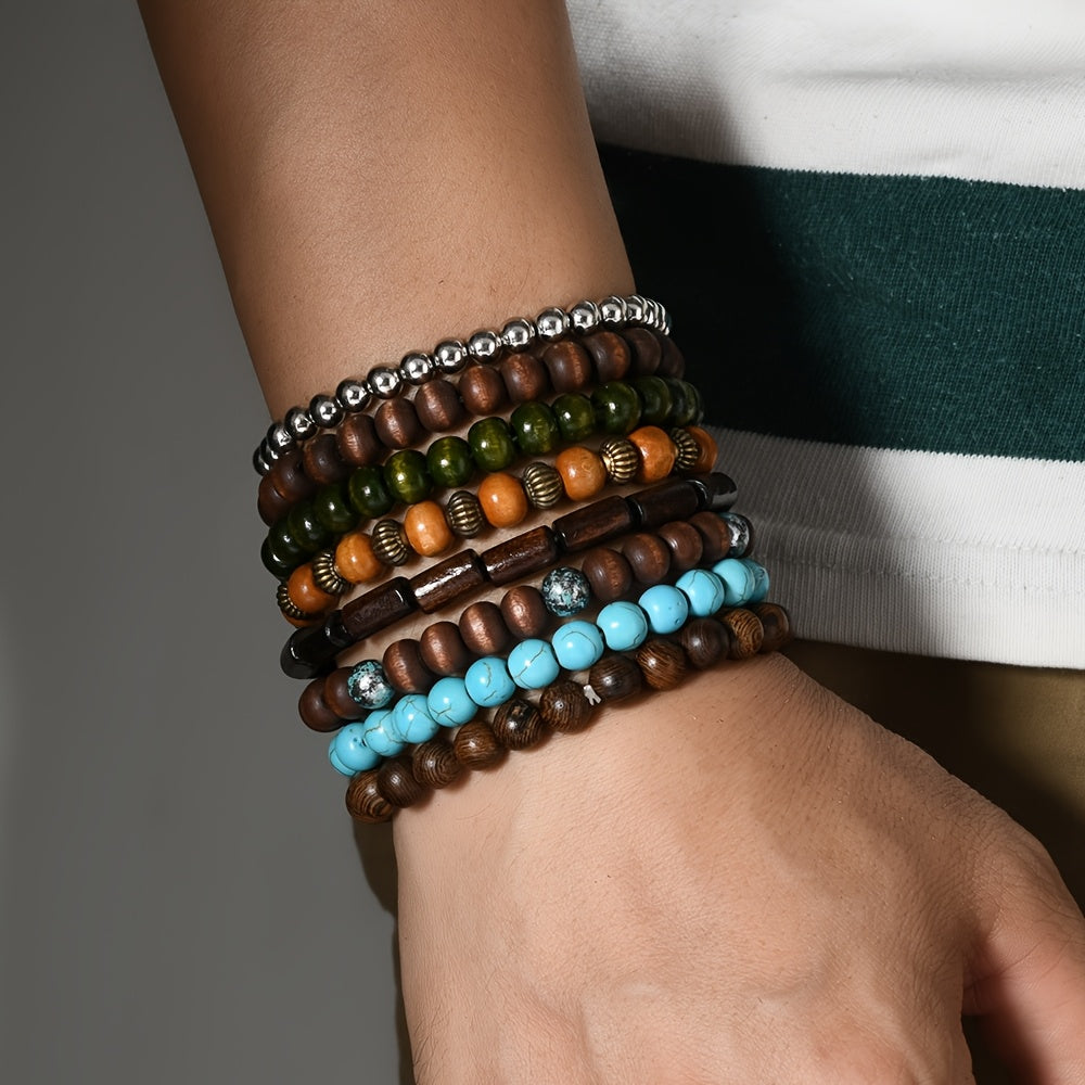 Qo'l bilan tayyorlangan Vintage Hayot Dastasi Turpine Aksessuarlar Elastik Bilaguzuklar To'plami - 20 Dona, Ayollar uchun Tashqi Kiymish uchun Mukammal Sovg'a