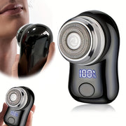 Men's Electric Shaver USB Rechargeable with Digital Display Compact Portable for Travel