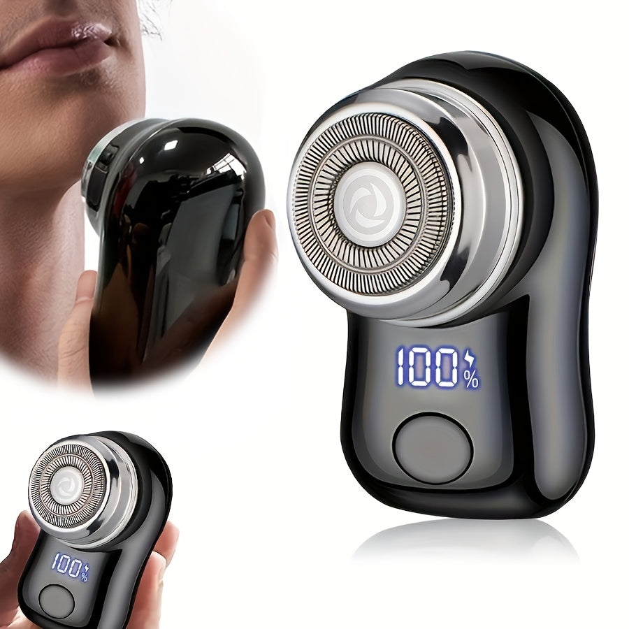 Men's Electric Shaver USB Rechargeable with Digital Display Compact Portable for Travel