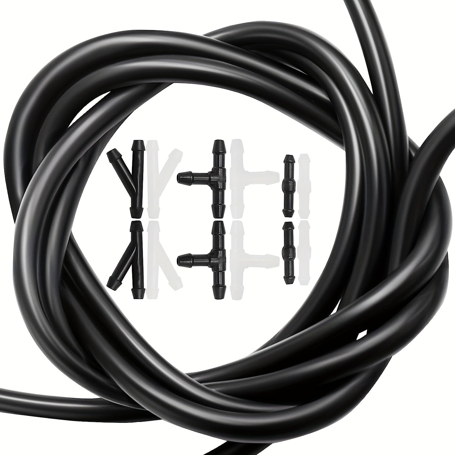 Juego universal de 11 piezas de escobillas limpiaparabrisas con rociadores y manguera