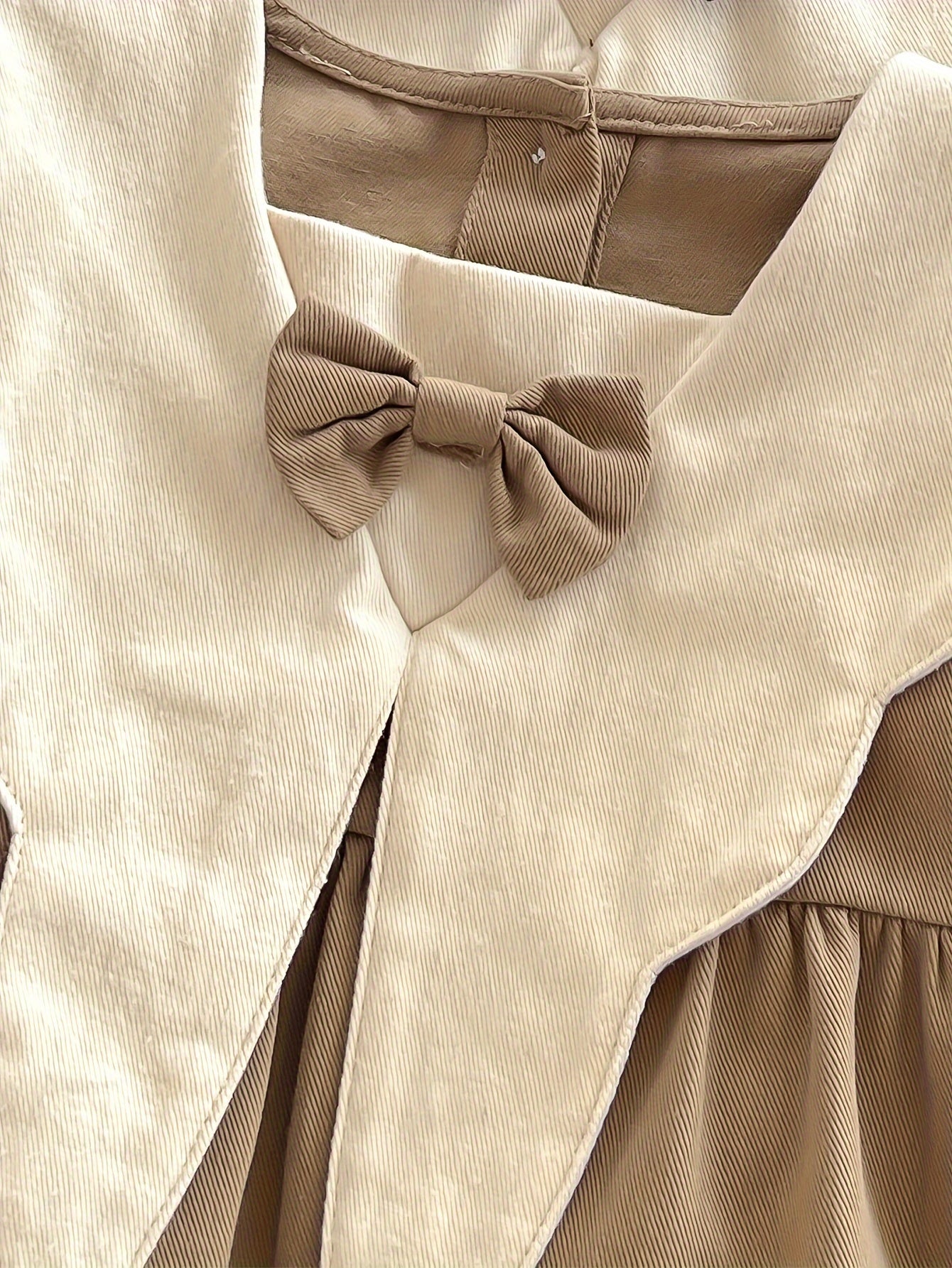 Infant Toddler Girls Vintage Princess Dress Woven Cotton Flared Knee Length