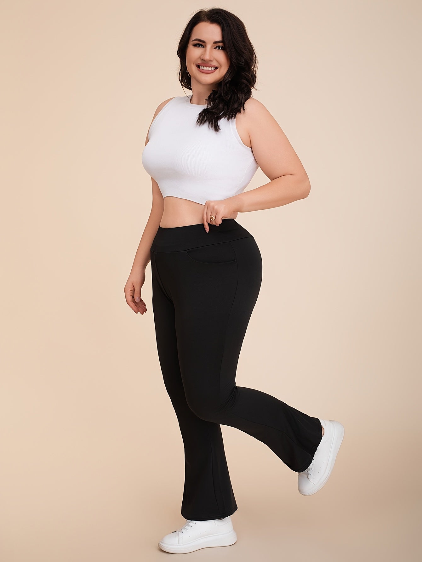 Women's Casual Cotton Loose Fit Trousers Large Size