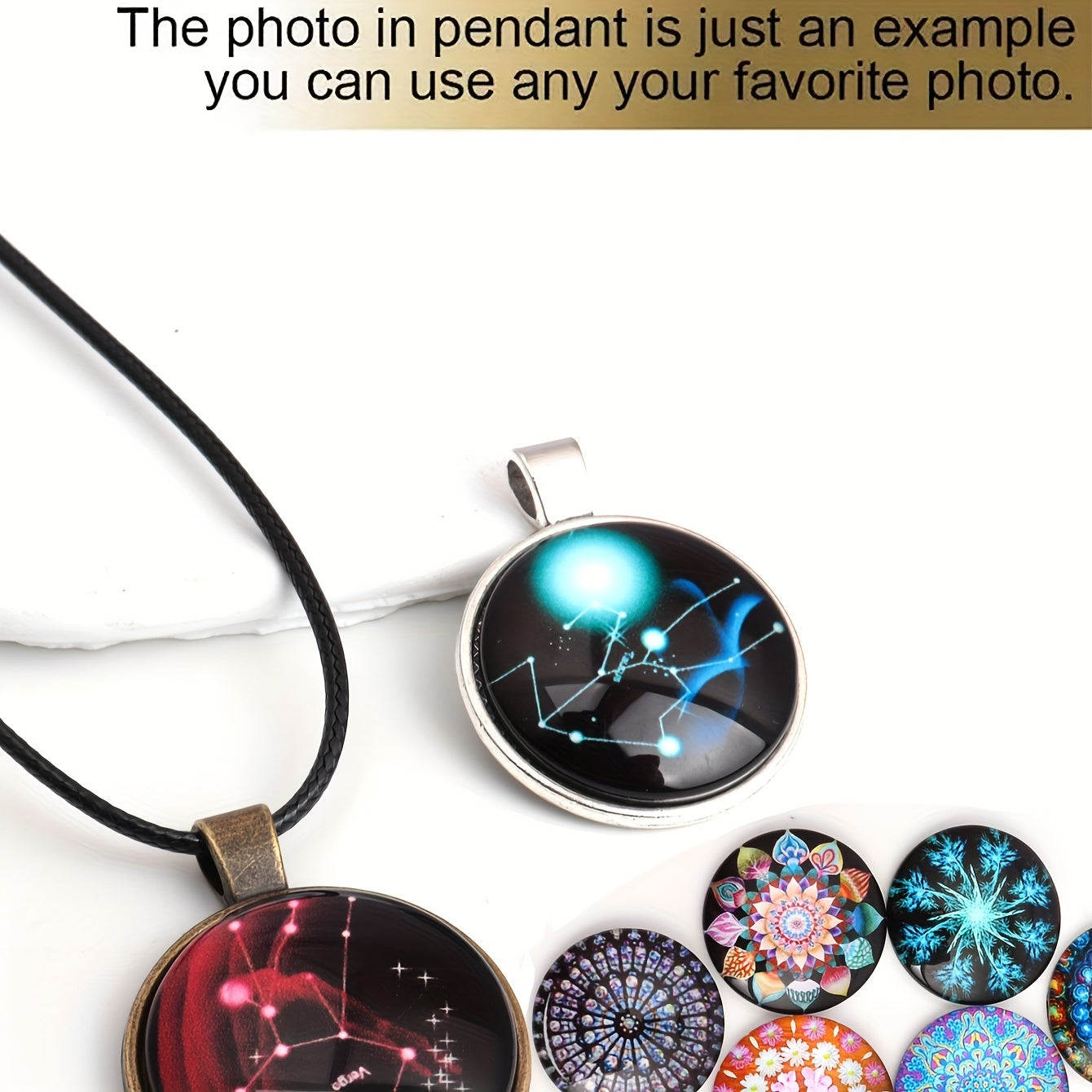 Jewelry Findings Golden Pendant Trays Sets of 5 10 25 White Circular 2.5CM