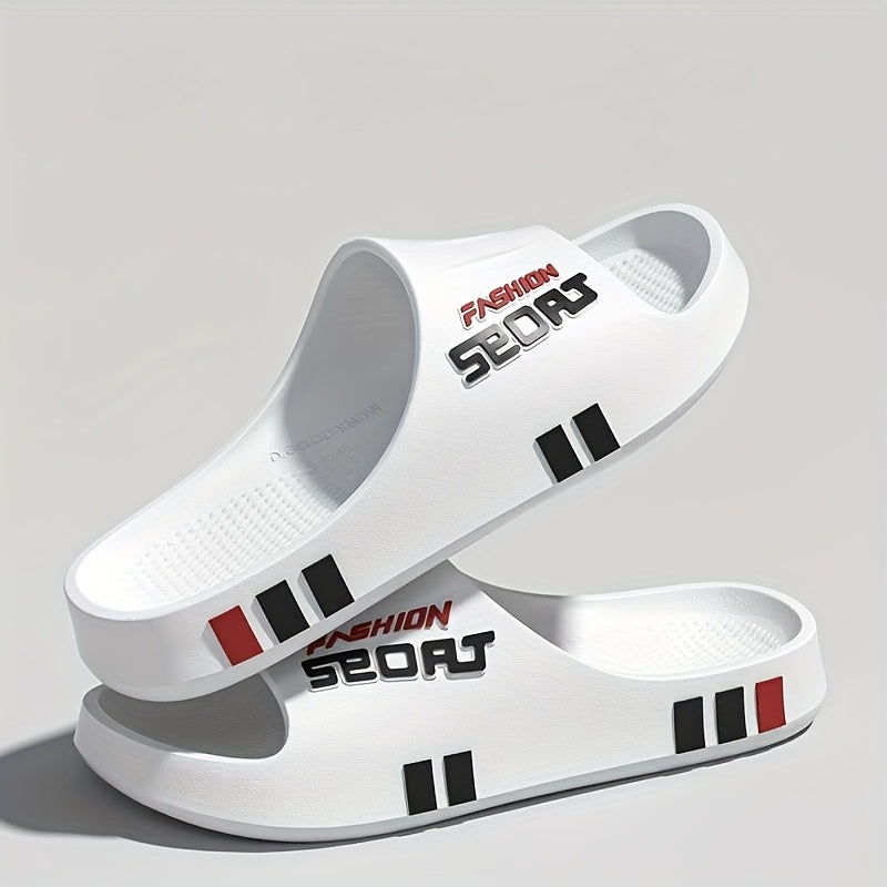 Beige Unisex Ergonomic Slide Sandals Cushioned Non-Slip Indoor Outdoor