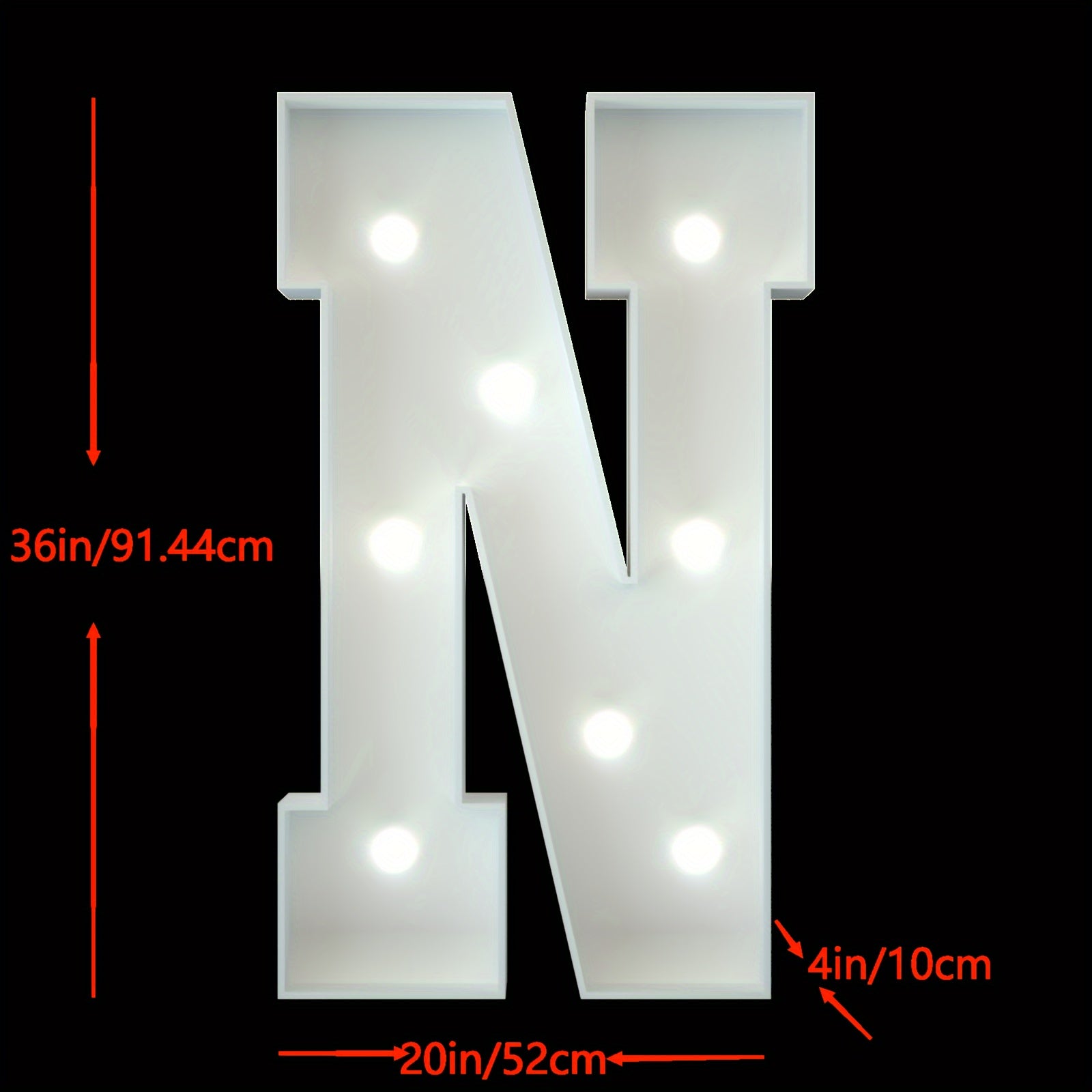 91.44cm LED Marquee Light Up Letters A-Z for Party Wedding Birthday Decor