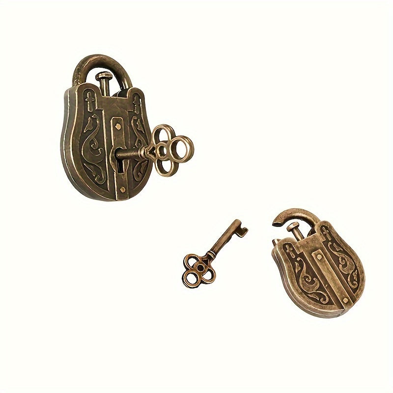 Rompecabezas de candado de oro, juego de ingenio de estilo retro, juguete educativo para adultos y niños