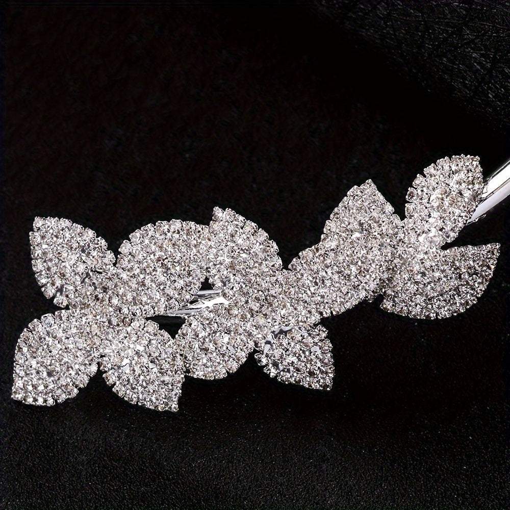 Women's Rhinestone Flower Collar Necklace Elegant Jewelry for Women