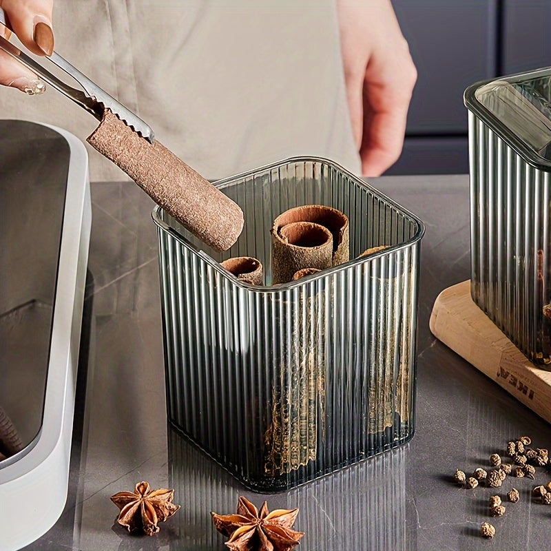 Airtight Stainless Steel Kitchen Storage Jar with Spoon for Coffee Sugar Tea Salt Candy Spices