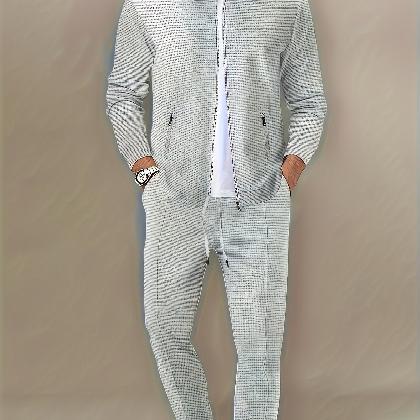 Men's Polyester Sports Suit Set for Outdoor Activities and Festive Occasions