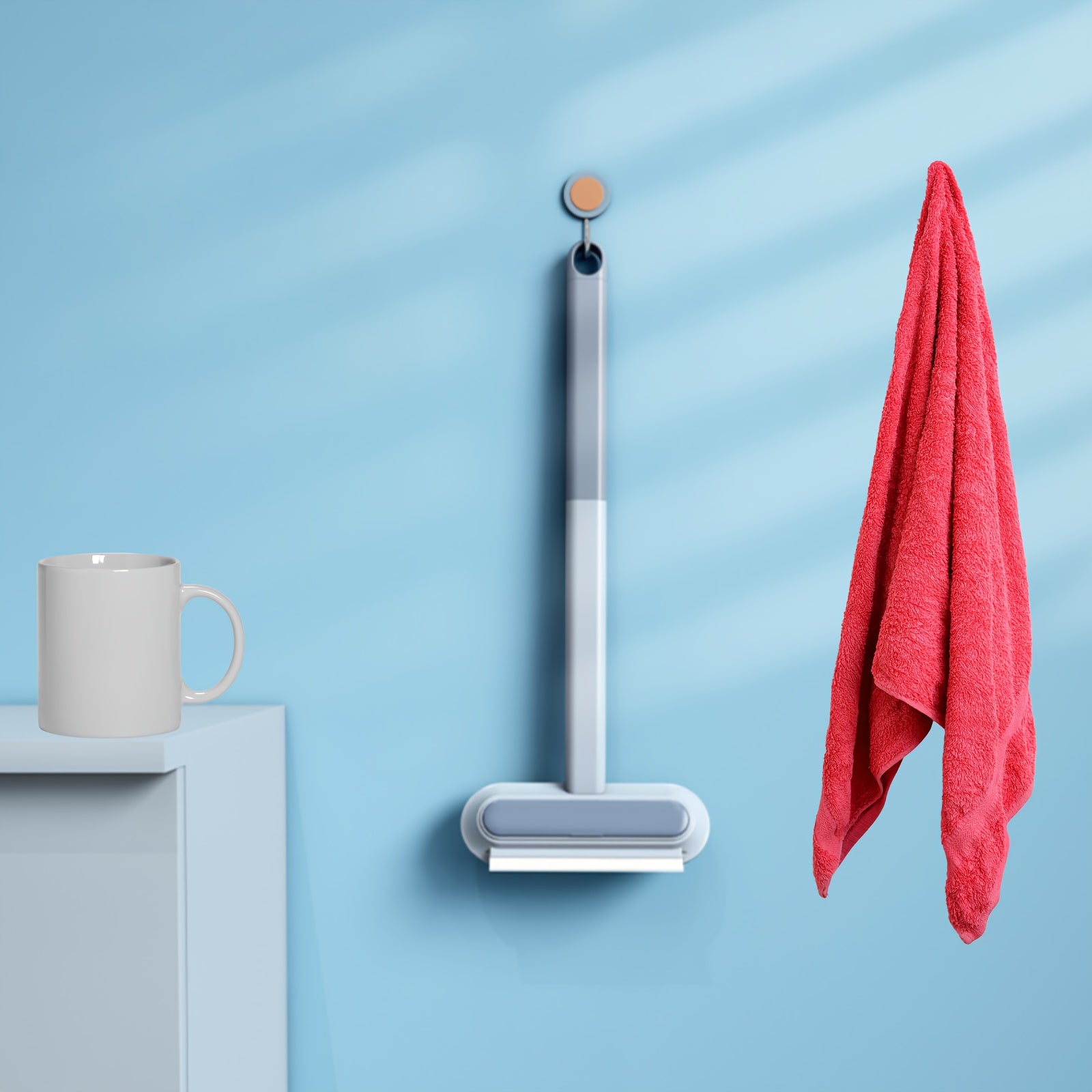 Многофункциональная щетка для окон с скребком для собак, пластиковая, ручная