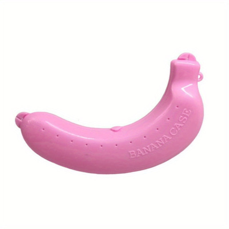 Contenedor de almacenamiento de plátanos de plástico con tapa, estuche protector portátil para frutas
