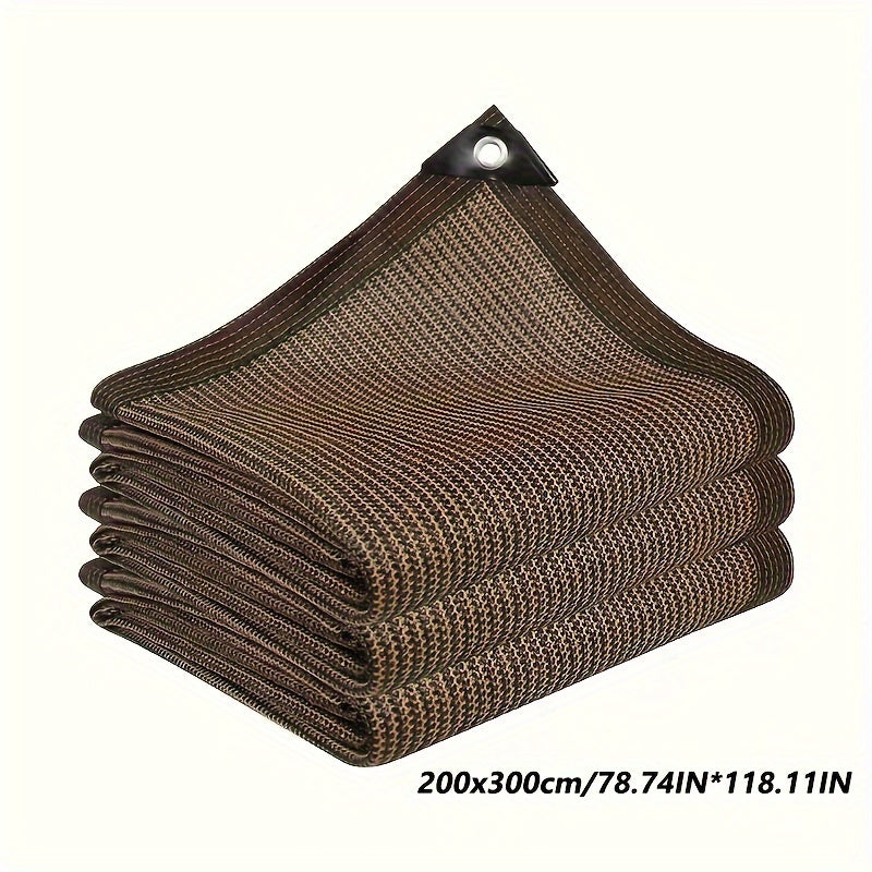 Coffee Color Outdoor Privacy Net Sunshade Garden Privacy Screen Copper Material