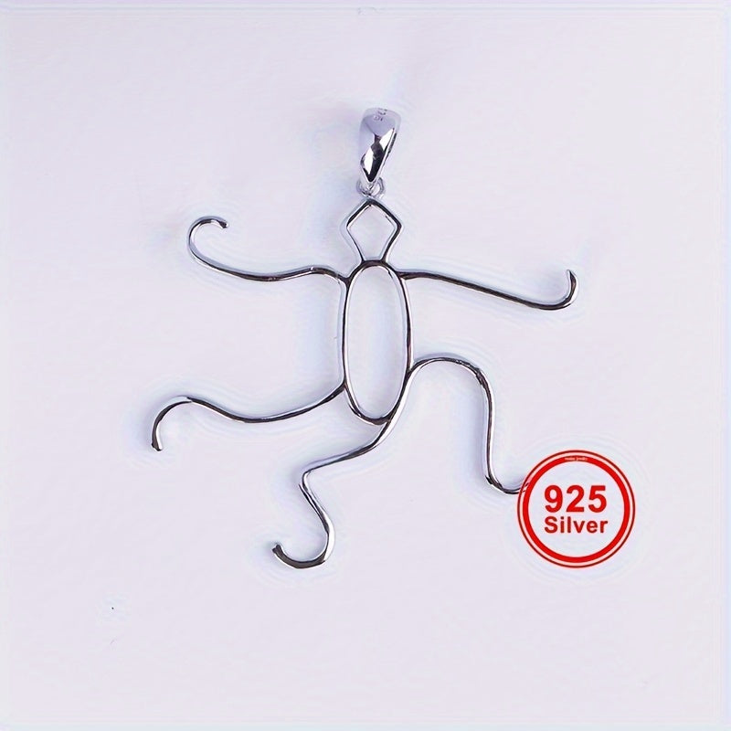 Sterling Silver Pendant Setting with Claw Prongs for Irregular Pendants for Women and Men
