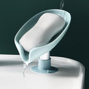 Oval Plastic Soap Dish with Self-Draining Design for Bathroom Decor