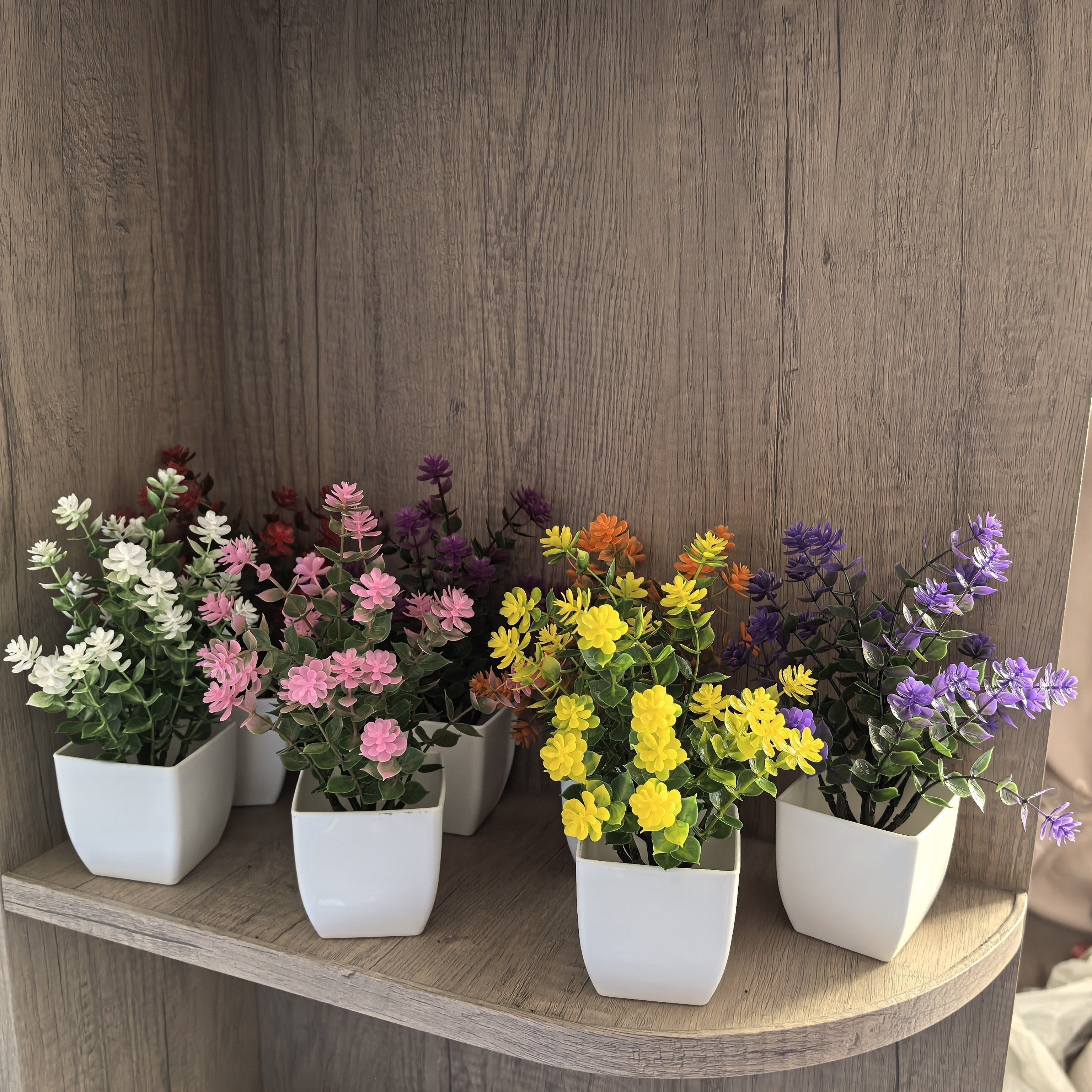 Artificial Plants Mini Eucalyptus and Grass Potted Decor for Home Office