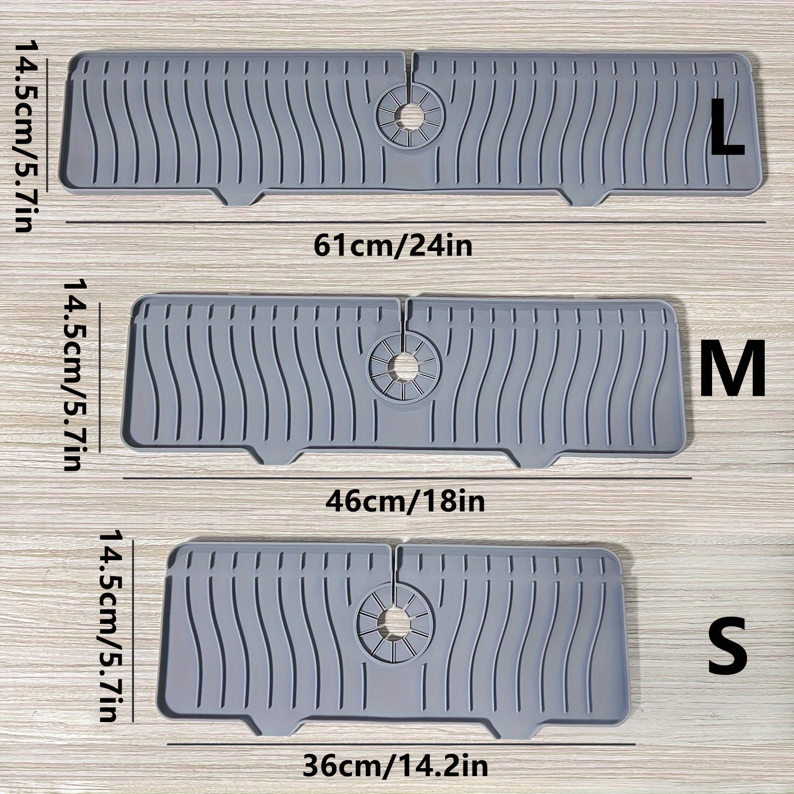 Silicone Drain Mat for Sink, Anti-Slip, Waterproof, Easy to Clean