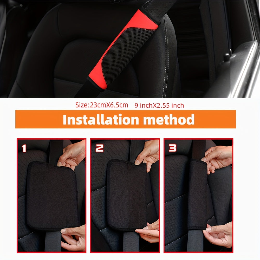 Women's Breathable Mesh Car Seat Belt Shoulder Cover Soft Comfortable Protector
