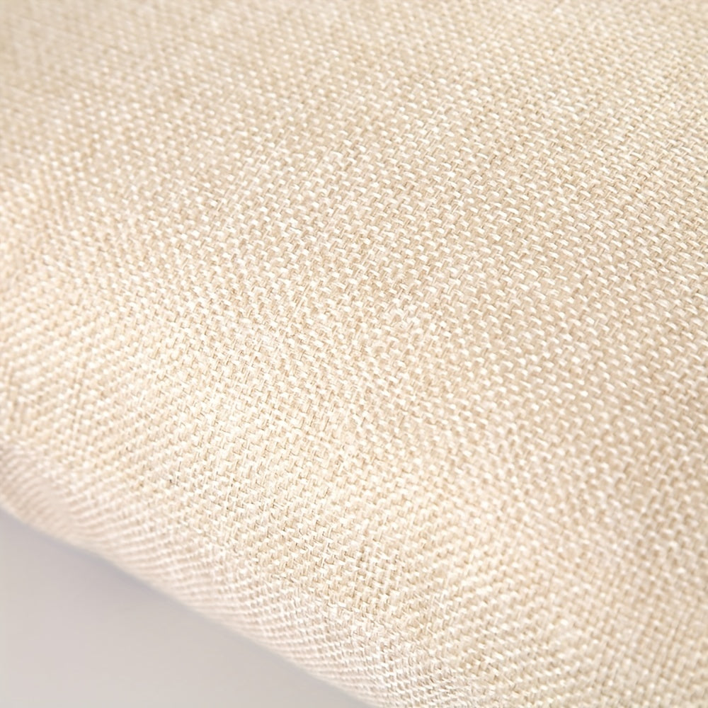 Linen Blend Throw Pillow Cover with Butterflies and Flowers 45.72cm Square