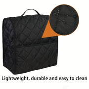 Funda para electrodomésticos de cocina para batidora de pie con bolsillos de almacenamiento y asas. Compatible con modelos de cabezal inclinado y elevación de tazón de 4.5-5 cuartos