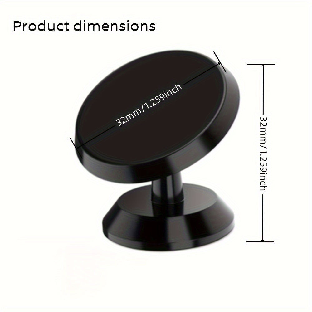 Universal Magnetic Phone Holder 360° Rotating Aluminum Alloy Dashboard Mount Multiple Colors