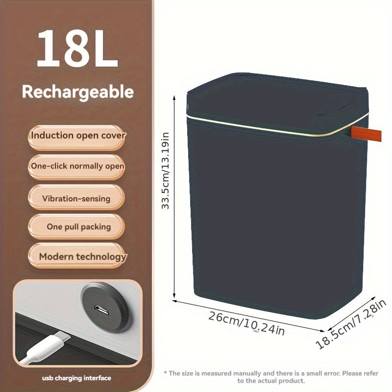 Smart Infrared Wireless Automatic Trash Can with Rechargeable Lithium Battery for Kitchen and Bedroom