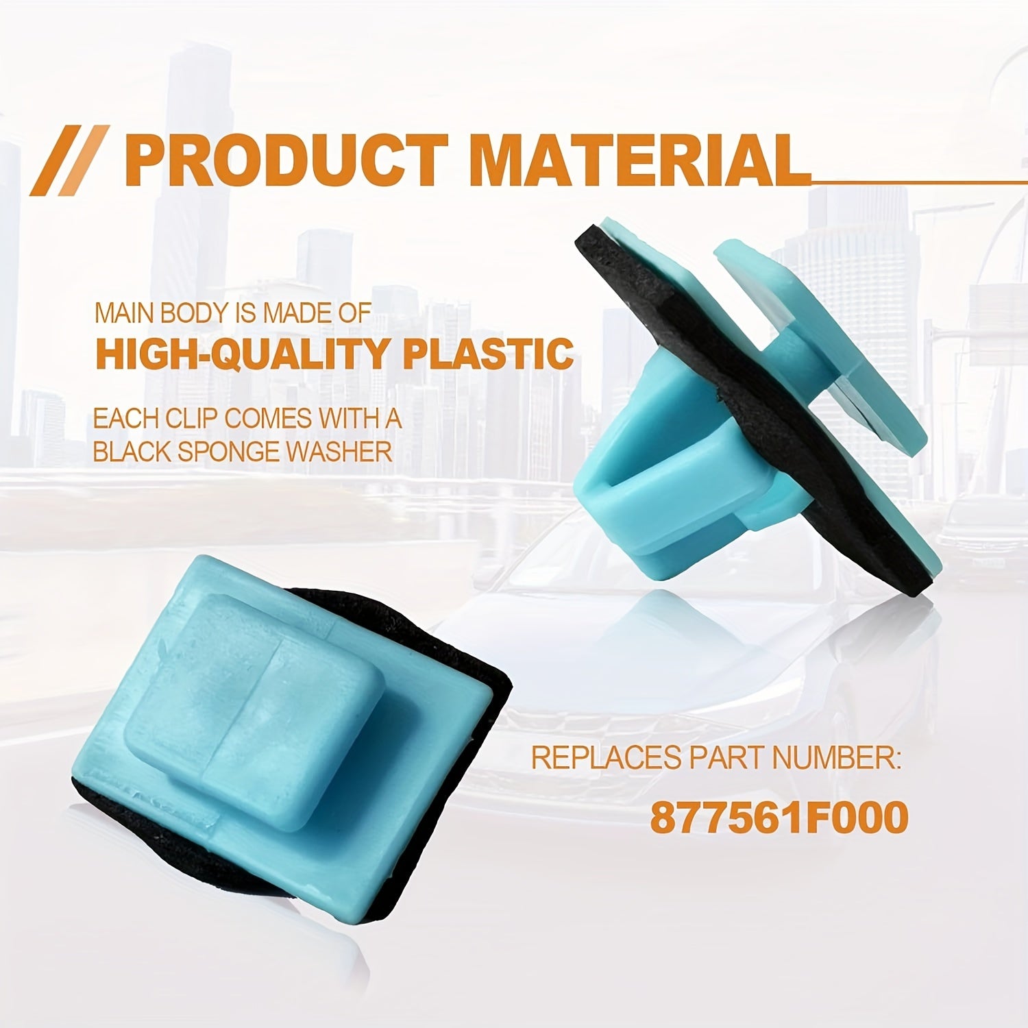 50 Pcs Plastic Car Bumper Rivet Clips Push Fastener Retainer Set