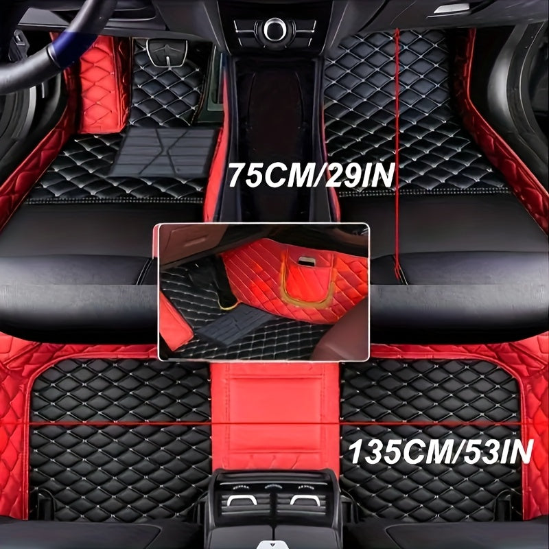 Customized PU Leather Car 3D Foot Mat All-Weather Wear-Resistant for Sedan