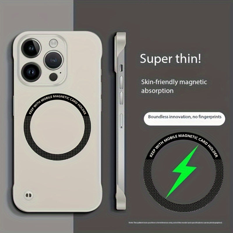 Monochrome Magnetic Phone Case for iPhone Models Wireless Charging Magsafe Compatible