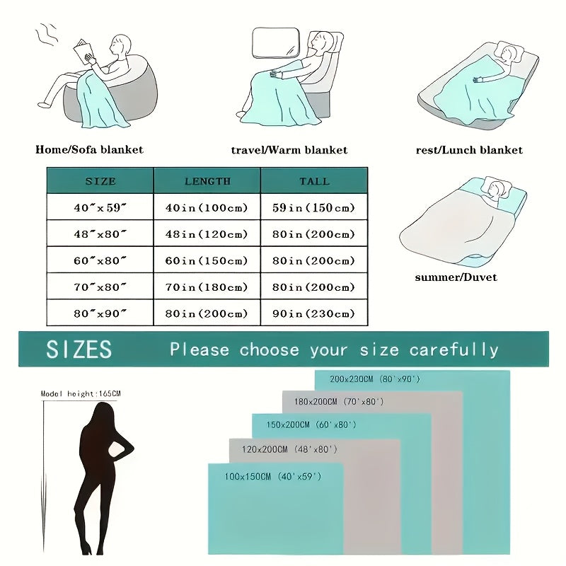 Faux Fur Blanket for Adults and Kids Soft Fluffy Travel Sofa Bed Decor