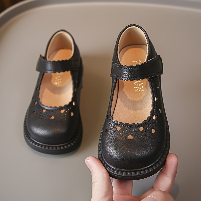 Girls' Flat Shoes Breathable Solid Color Microfiber Synthetic Leather All-Season