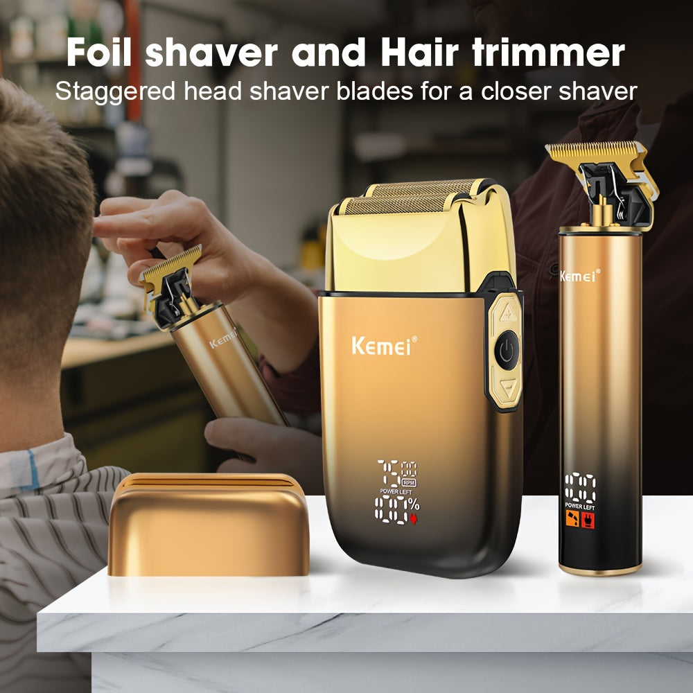 Set profesional de cortapelos para recorte de barba y cabello