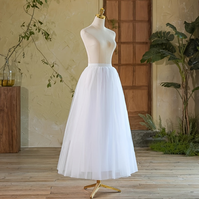 Белая пышная юбка длиной 1 метр с воздушным шармом для женских платьев и нарядов