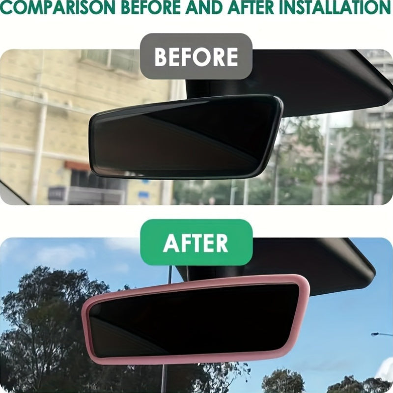 Universal silikon avtomobil orqa ko‘rinish oyna qopqog‘i himoya ramkasi