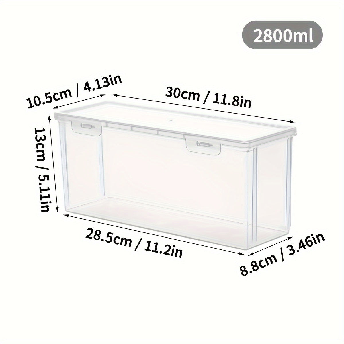 Large Transparent Plastic Storage Box with Flip Lid for Documents and Office Use