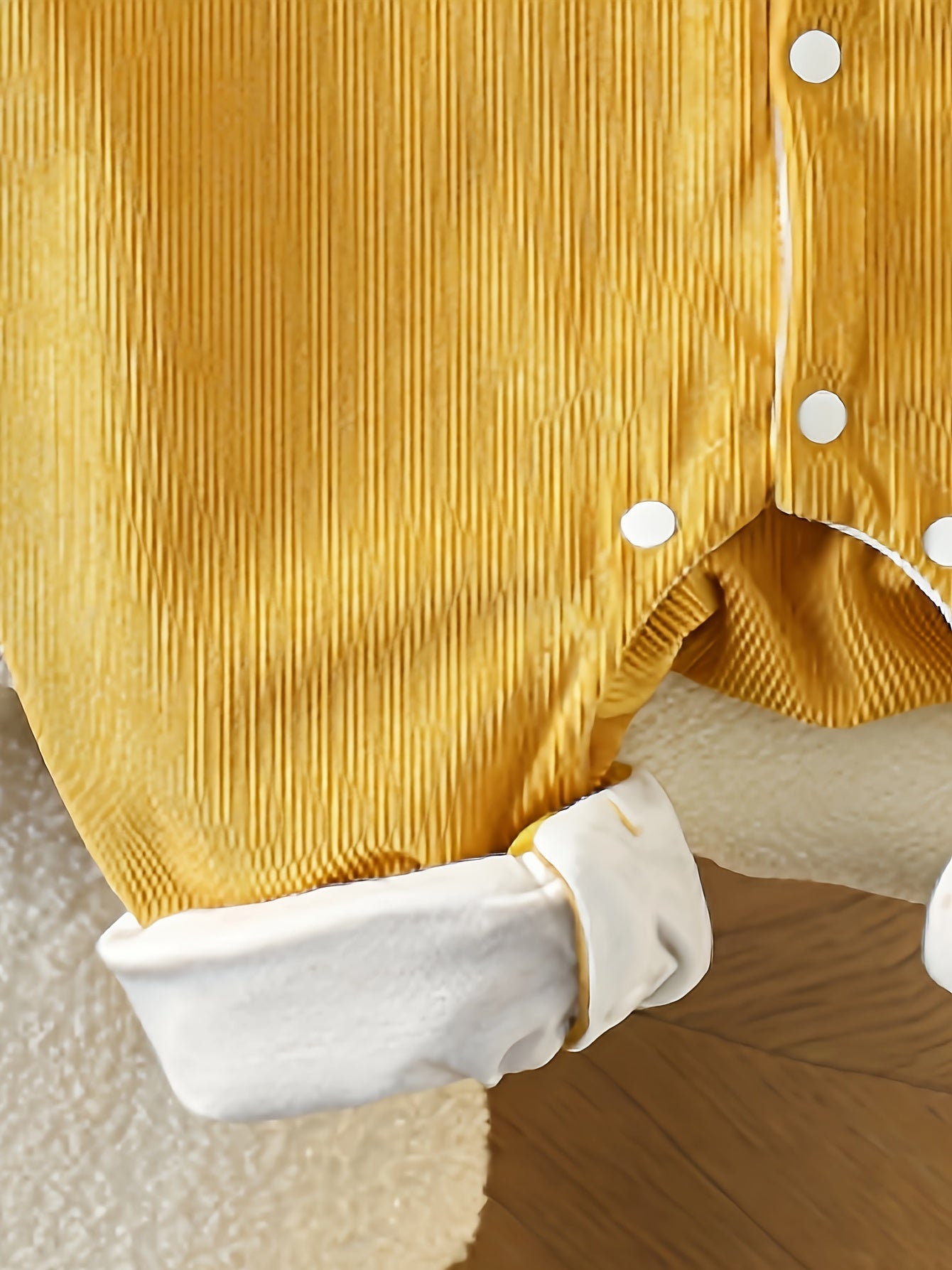 Baby Boy Romper Mustard Yellow Bear Patchwork Striped Straps Casual Spring Fall