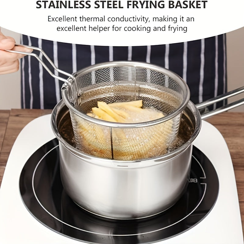 Stainless Steel Frying Basket for French Fries Food Heat Resistant Snack Strainer